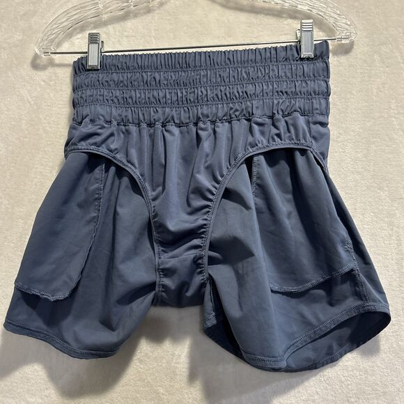 Nike One Dri-Fit Ultra High-Waisted Brief Lined Shorts Slate Blue Women's Medium - Picture 12 of 15